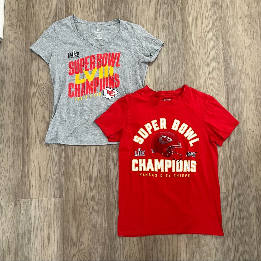 Kansas City Chiefs Super Bowl Champions Fanatics Women’s T-Shirt Bundle | Small